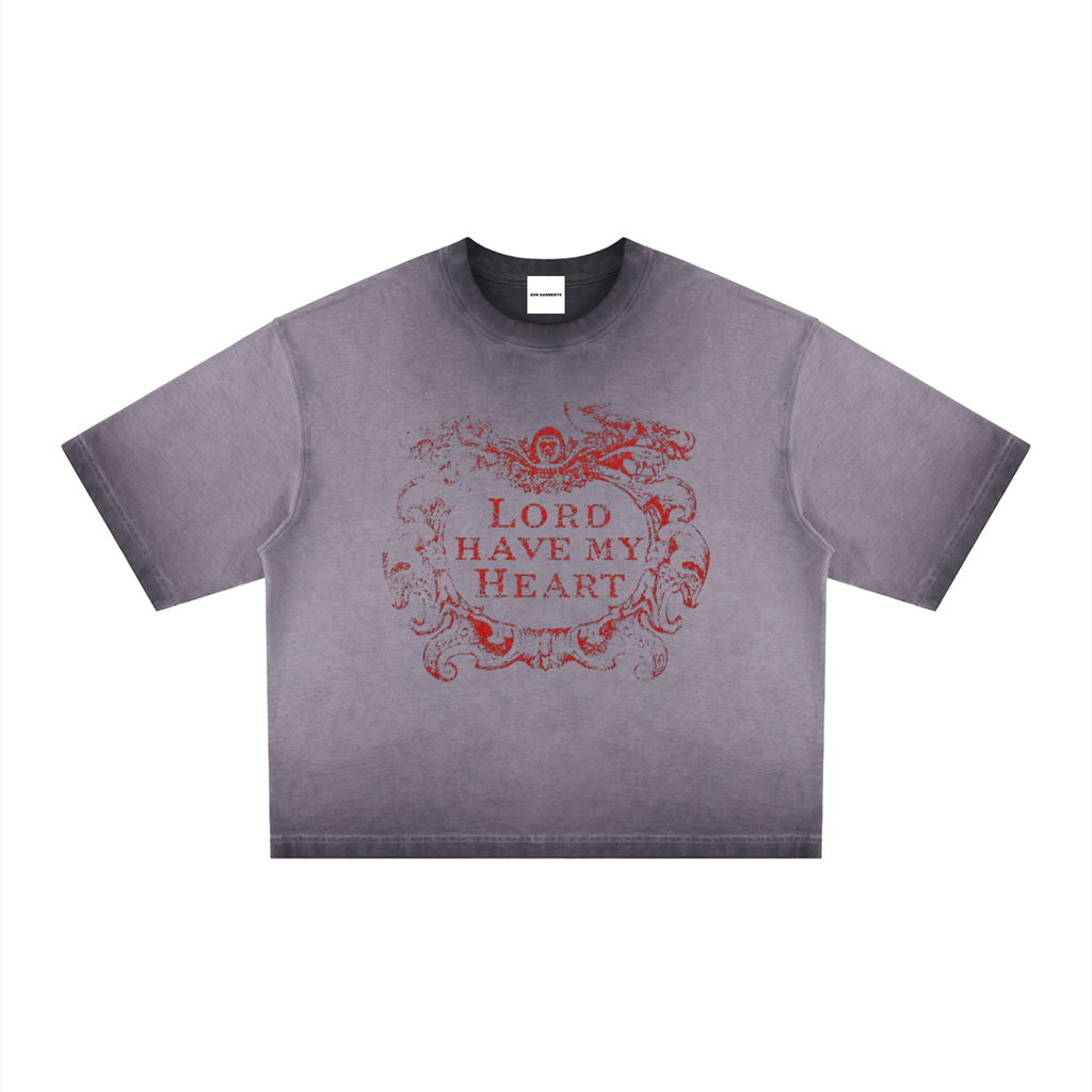 LORD HAVE MY HEART DYED BOXY T-SHIRT