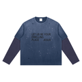 DWELLING PLACE DISTRESSED LONG SLEEVE SHIRT
