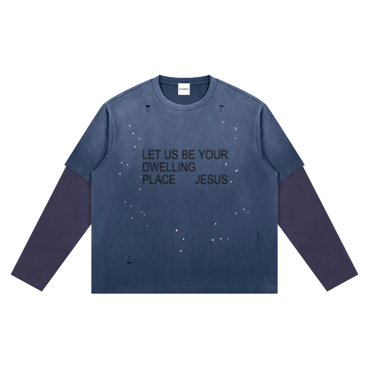 DWELLING PLACE DISTRESSED LONG SLEEVE SHIRT