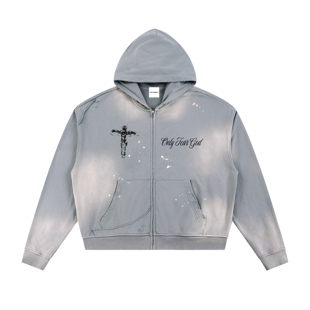 ONLY FEAR GOD ZIP-UP HOODIE