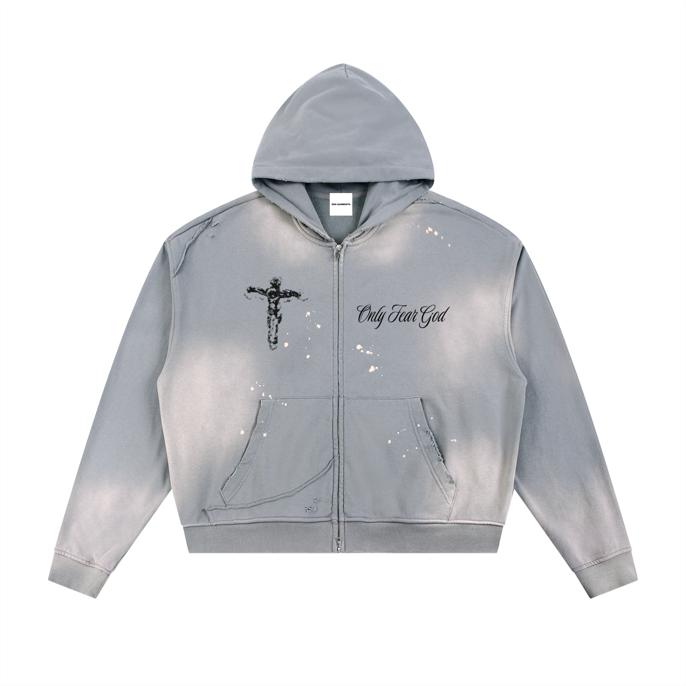 ONLY FEAR GOD ZIP-UP HOODIE